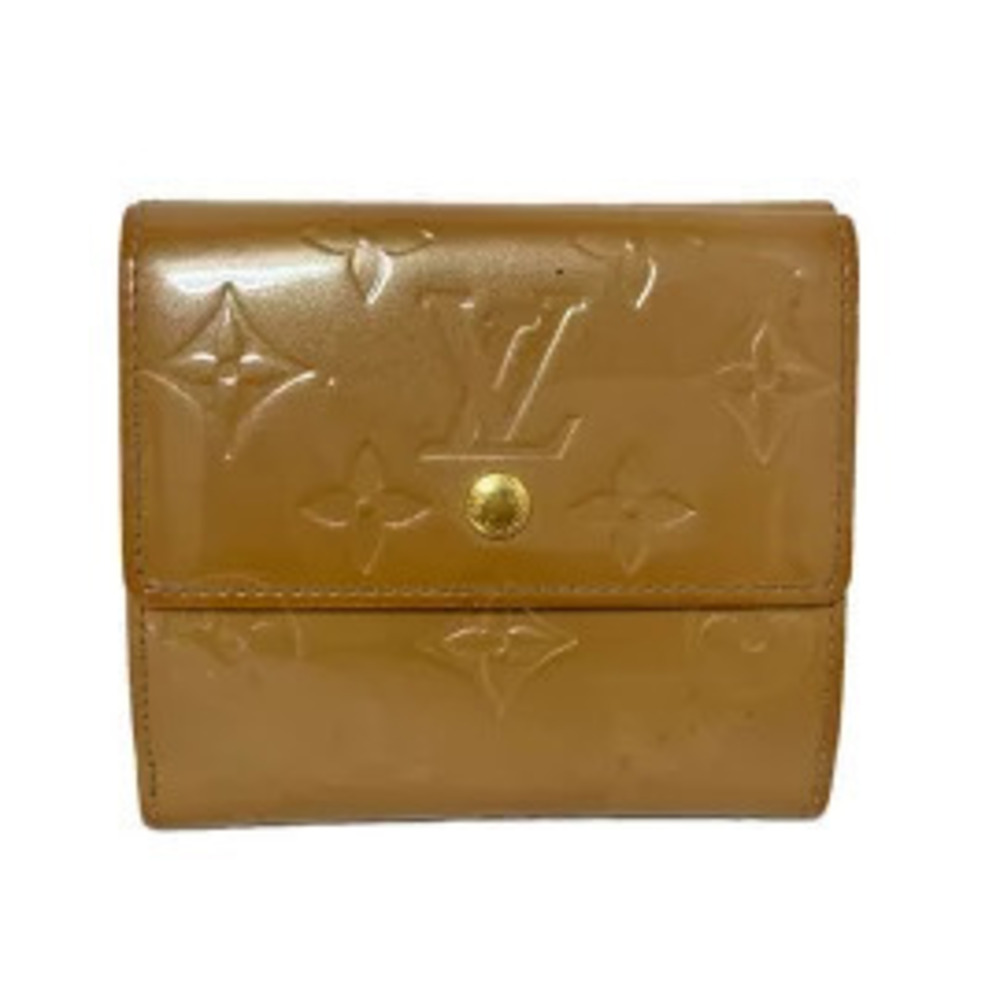 LOUIS VUITTON Portemonnaie Bi fold Credit Card Wallet Noisette Leather